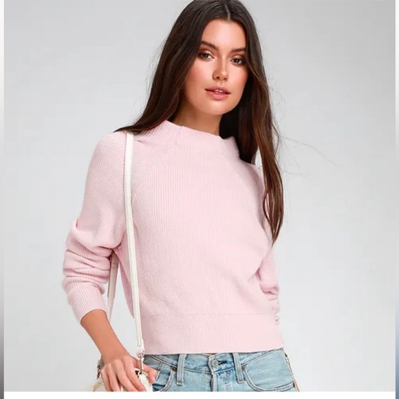 Free People Sweaters - Free People Too Good Pink Knit Pullover Sweater Sz. Small
